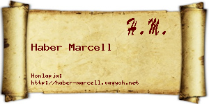 Haber Marcell névjegykártya